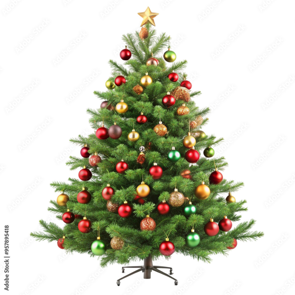 Christmas tree isolated on transparent background Christmas tree isolated on transparent background