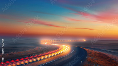 Highway at Sunset
