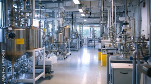 Modern Industrial Brewery Production Facility photo