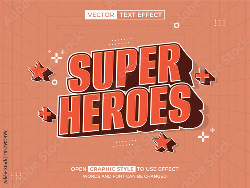 super hero  editable text, font effect, 3d text for title