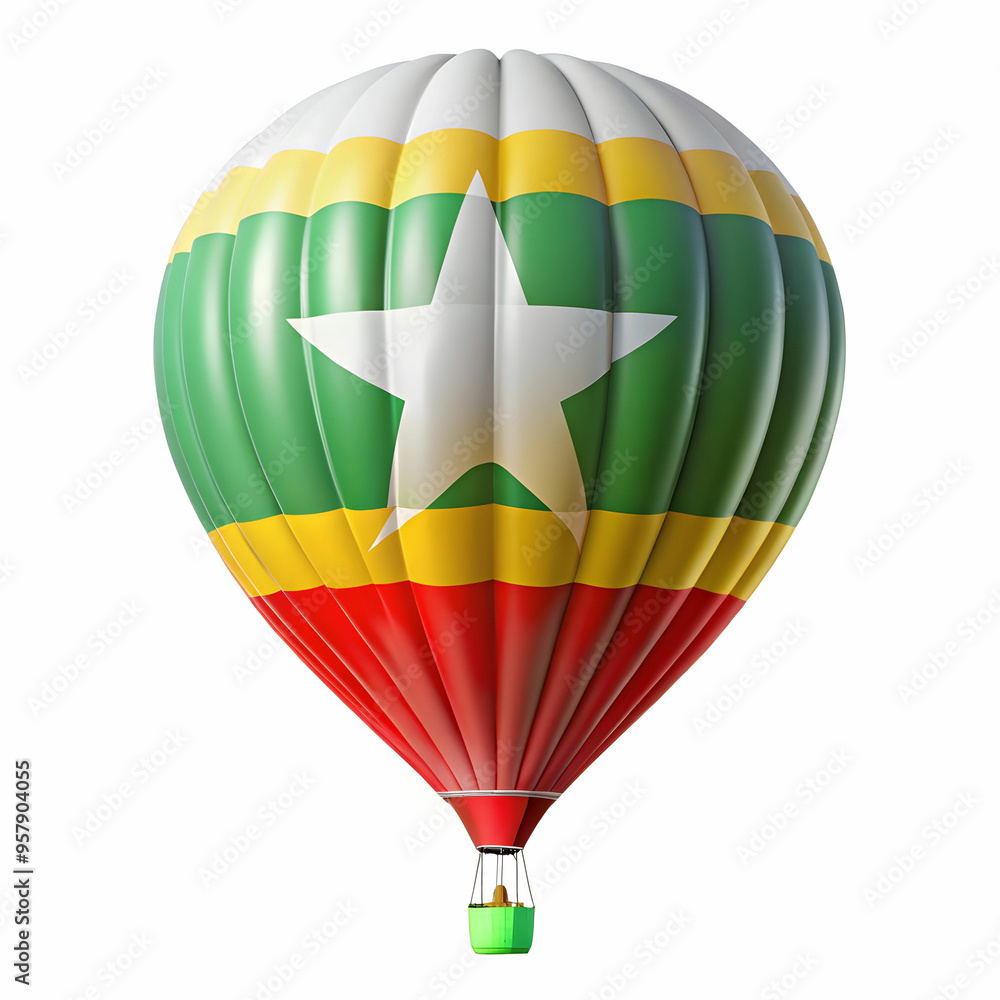 Fototapeta premium burma flag isolated
