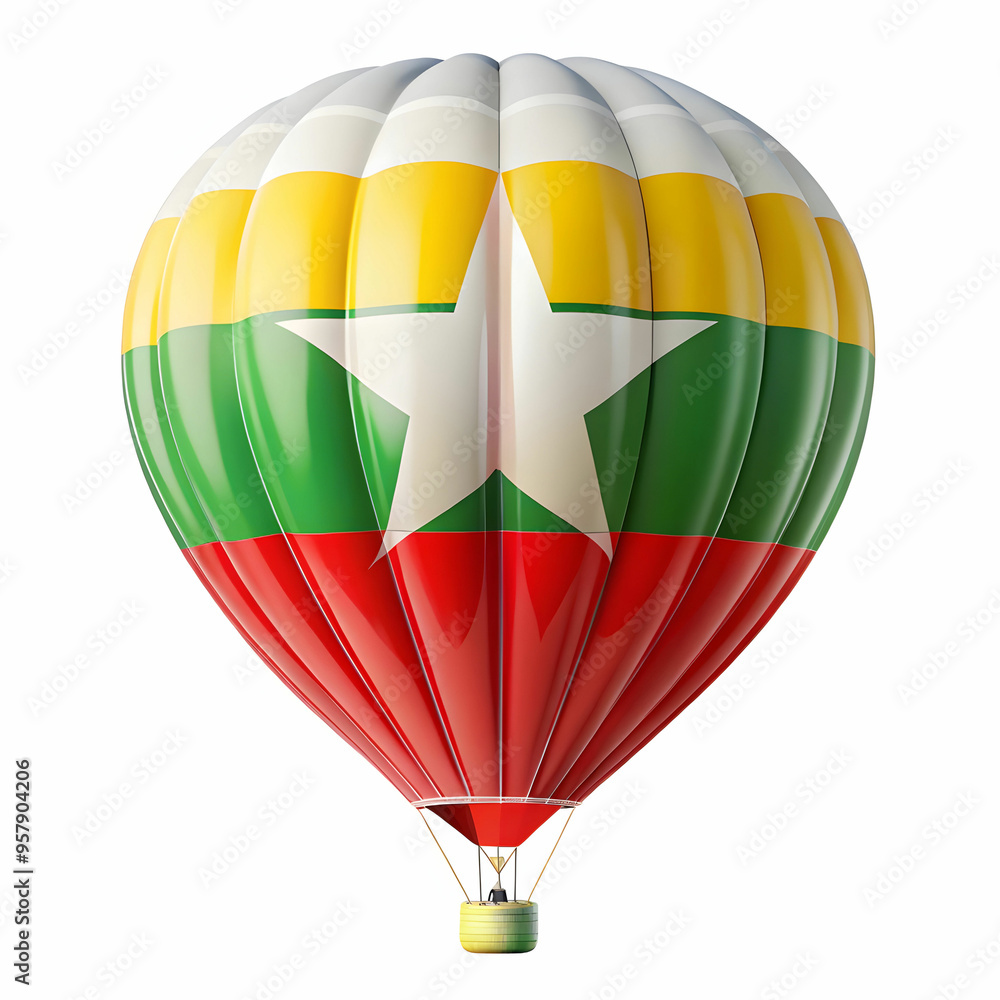 Naklejka premium burma flag isolated