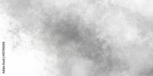 Abstract grey storm cloud texture. White dramatic smoke brush effect smoke swirls misty fog isolated, background. Gray grunge painted paper textured canvas for design watercolor scraped vector. 