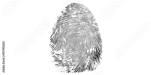 Vector fingerprints icons or thumbprint symbol isolated.