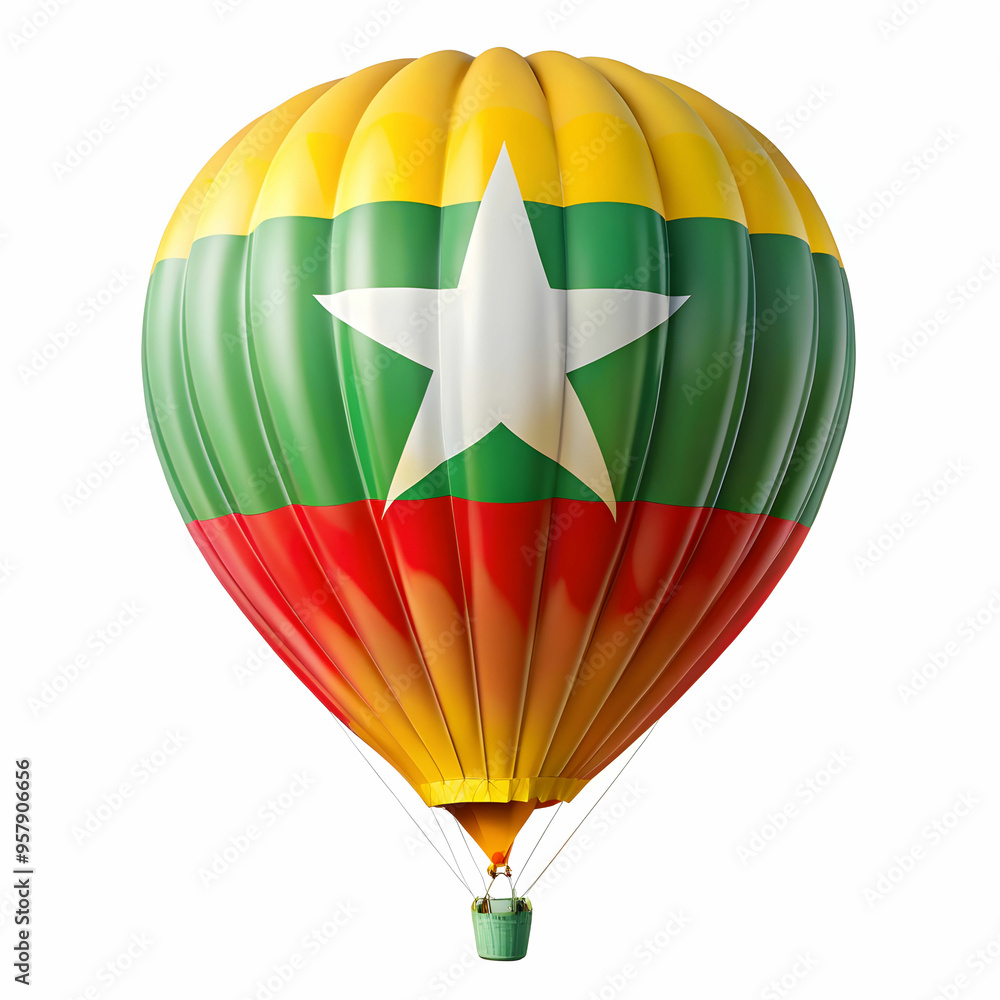 Fototapeta premium burma flag isolated