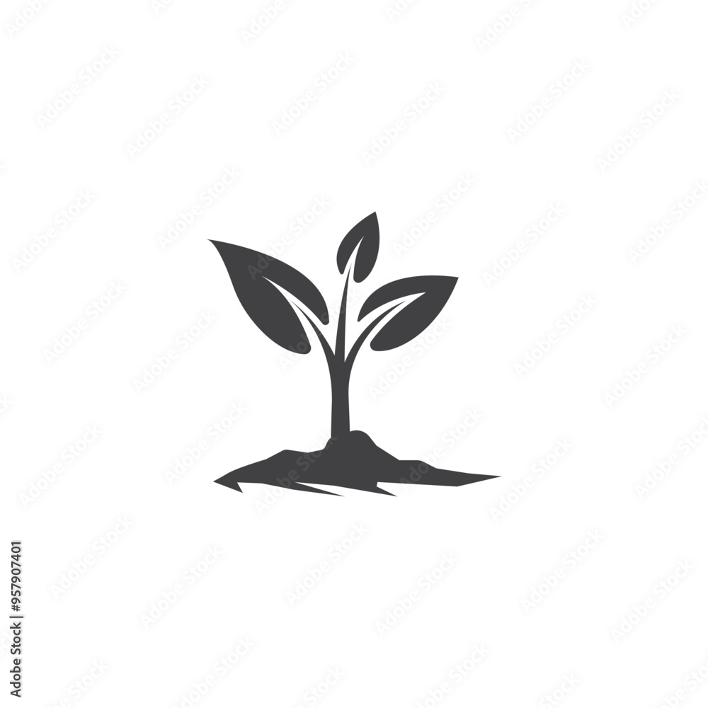 plant. leaf. growing plant icon vector illustration plant. leaf. growing plant icon vector illustration