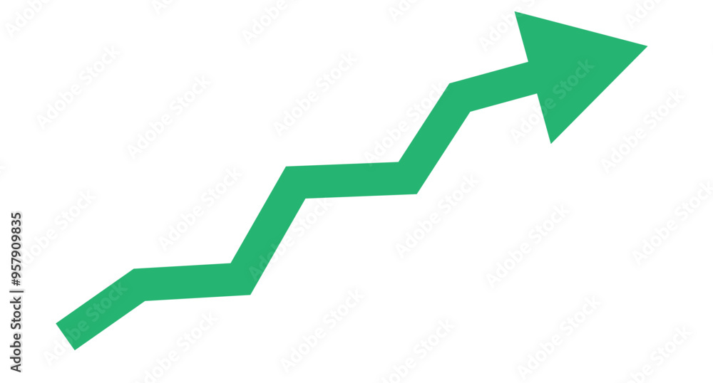 Upward direction arrow vector graphic icon showing business growth bar graph. arrow with vector graphic symbol. Upward arrow fintech logo isolated on white background EPS10 Upward direction arrow vector graphic icon showing business growth bar graph. arrow with vector graphic symbol. Upward arrow fintech logo isolated on white background EPS10