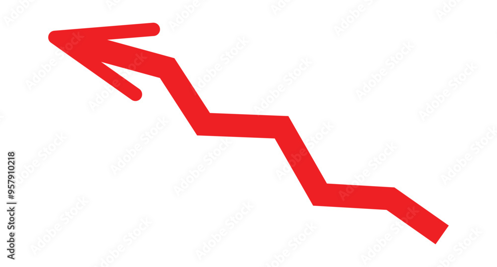 Upward direction arrow vector graphic icon showing business growth bar graph. arrow with vector graphic symbol. Upward arrow fintech logo isolated on white background EPS10 Upward direction arrow vector graphic icon showing business growth bar graph. arrow with vector graphic symbol. Upward arrow fintech logo isolated on white background EPS10