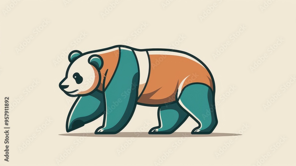 Brighten your space with a vibrant panda bear illustration, adding charm and a touch of natures beauty to your decor. Brighten your space with a vibrant panda bear illustration, adding charm and a touch of natures beauty to your decor.