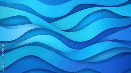 A fresh light blue backdrop with fluid waves and fun shapes, perfect for dynamic and inspiring designs.