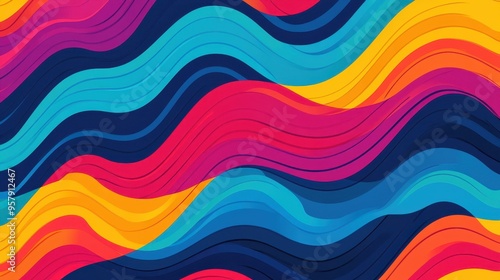 Dive into vibrant hues with this abstract rainbow design, perfect for adding flair to any artistic endeavor.