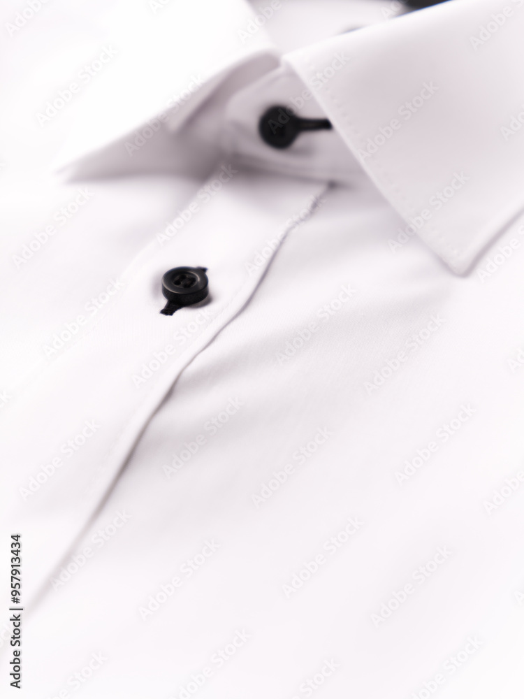Close up of white Men's shirt. Close up of white Men's shirt.