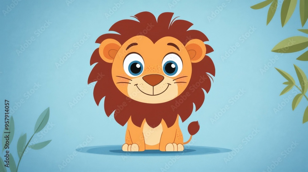 This playful lion art captures the wild spirit with a charming, colorful design that appeals to both kids and adults. This playful lion art captures the wild spirit with a charming, colorful design that appeals to both kids and adults.