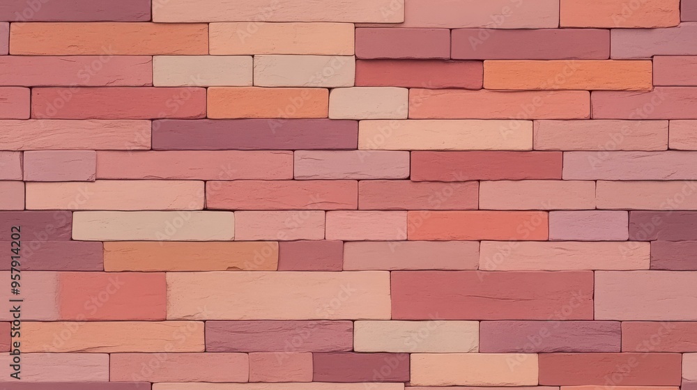 Fototapeta premium Bold and lively k brick wall texture, perfect for adding flair to your animations and creative designs.