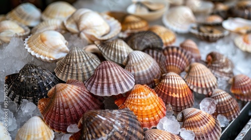 Shellfish Variety at the Fish Market