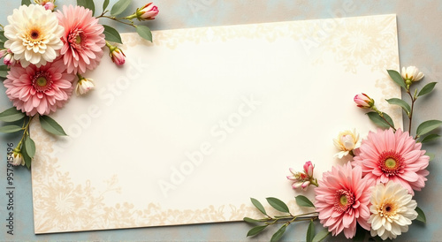 framework for photo or congratulation