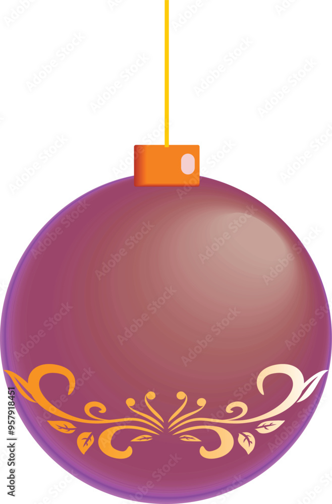 Obraz premium Christmas colourful baubles