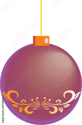 Christmas colourful baubles