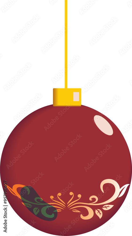 Obraz premium Christmas colourful baubles