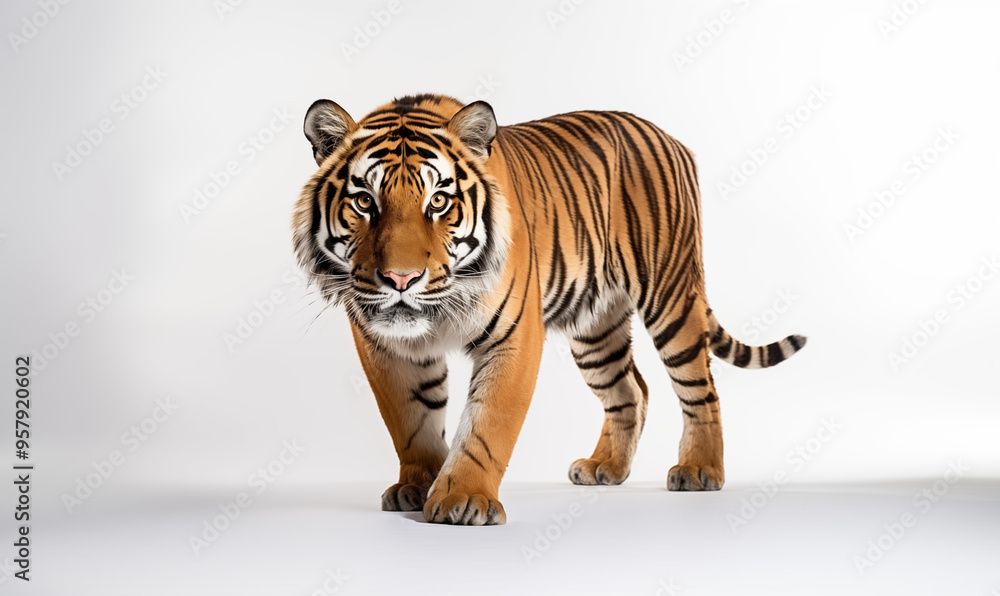 Obraz premium Tiger Studio Shot on a Clean Background