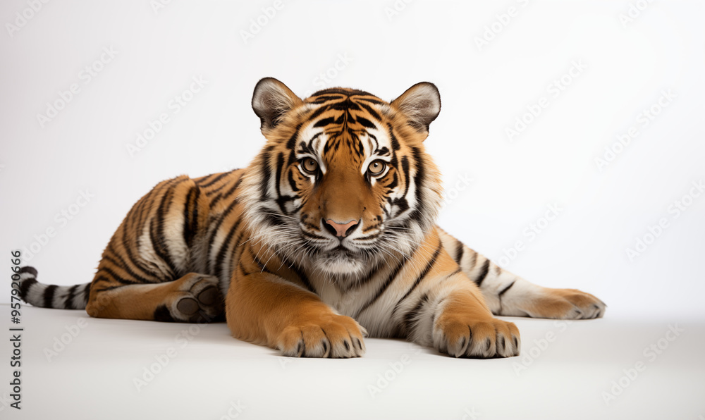 Fototapeta premium Tiger Studio Shot on a Clean Background