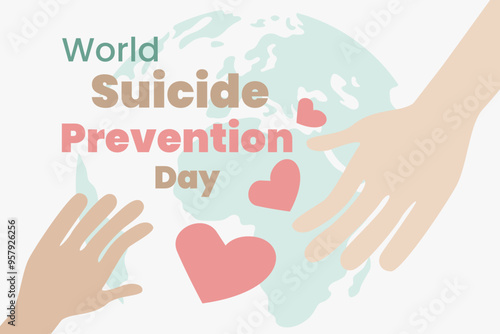 World suicide prevention day poster illustration