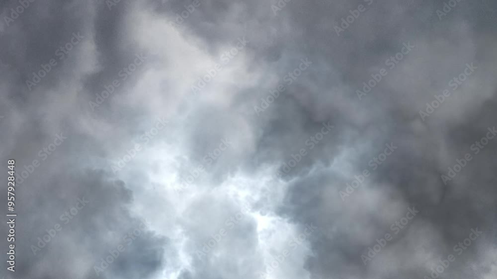 Dramatic Dark Clouds and Thunderstorm