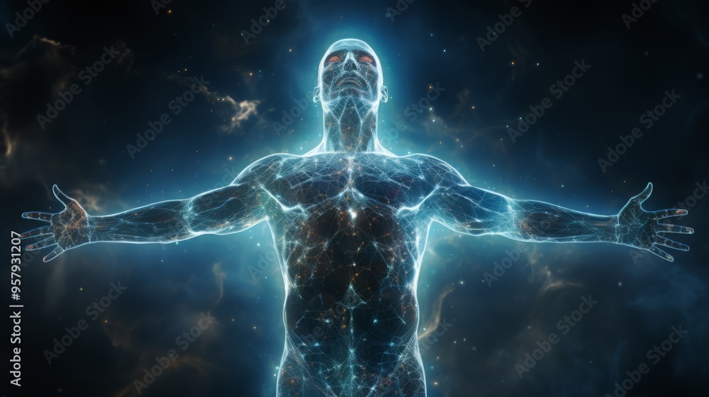 光る人体,Generative AI AI画像 光る人体,Generative AI AI画像
