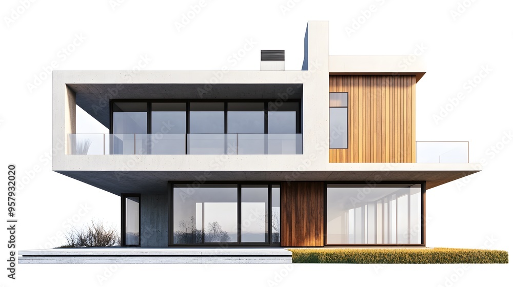 Sleek and Contemporary Architectural Home with Wooden and Glass Facade Sleek and Contemporary Architectural Home with Wooden and Glass Facade