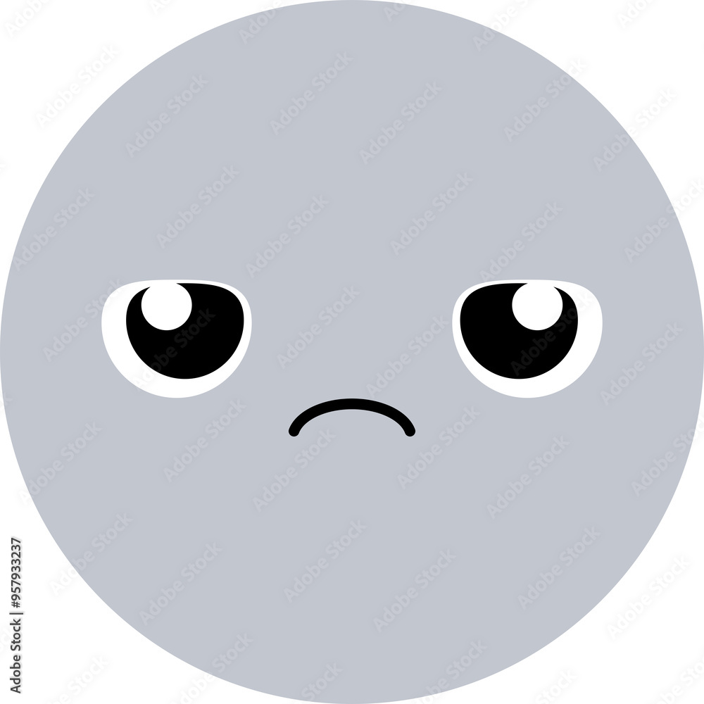 Boring cartoon emotion icons. Flat design illustration.
Boring cartoon emotion icons. Flat design illustration.