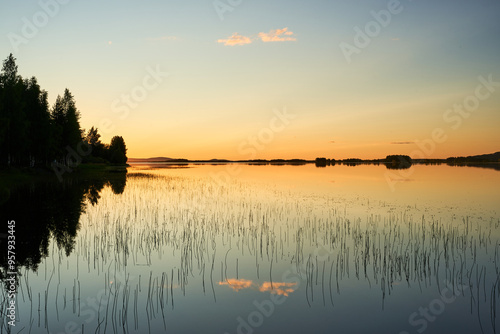 Midnight sun in Lapland