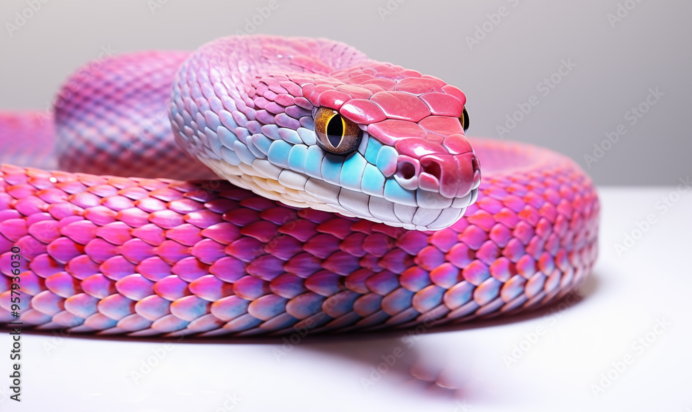 Obraz premium Snake Studio Shot on a Clean Background