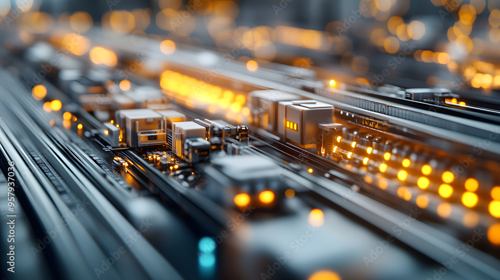 Advanced e-commerce logistics hub seamless integration