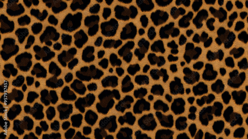 Realistic fur leopard seamless pattern Realistic fur leopard seamless pattern