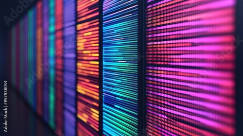 Futuristic Business Strategy Development with Neon-Glow Holograms in Ultra-modern Corporate Setting