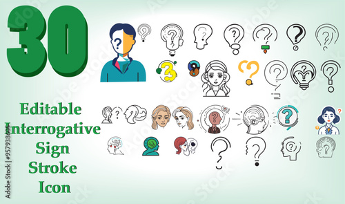 Interrogatory Silhouette icon design.