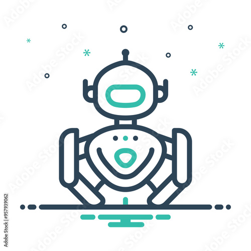 Mix icon for robot