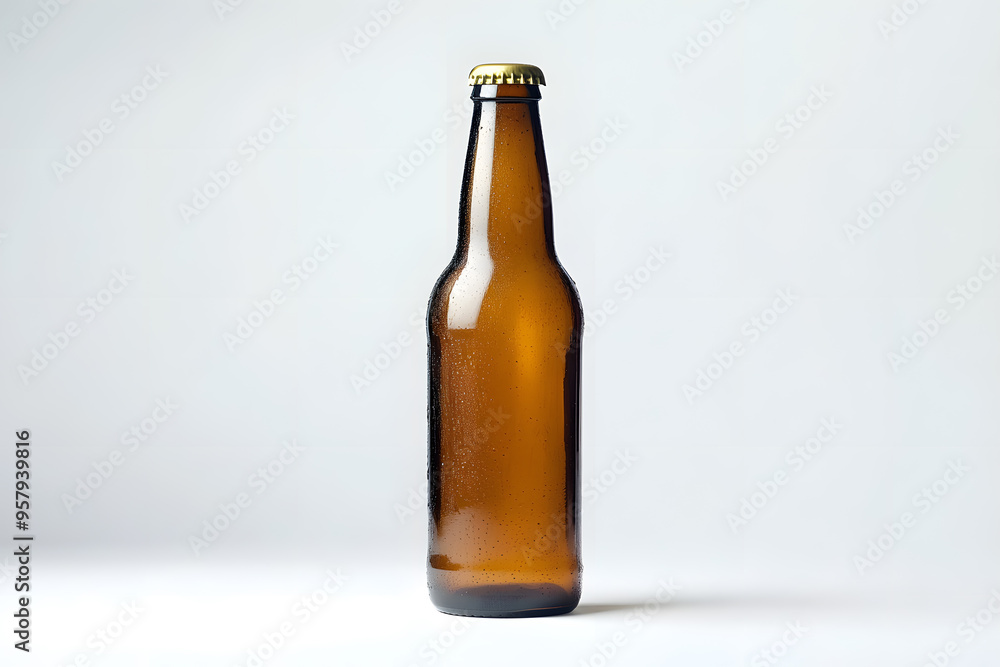 Beer bottle mock up, isolated on white background Beer bottle mock up, isolated on white background
