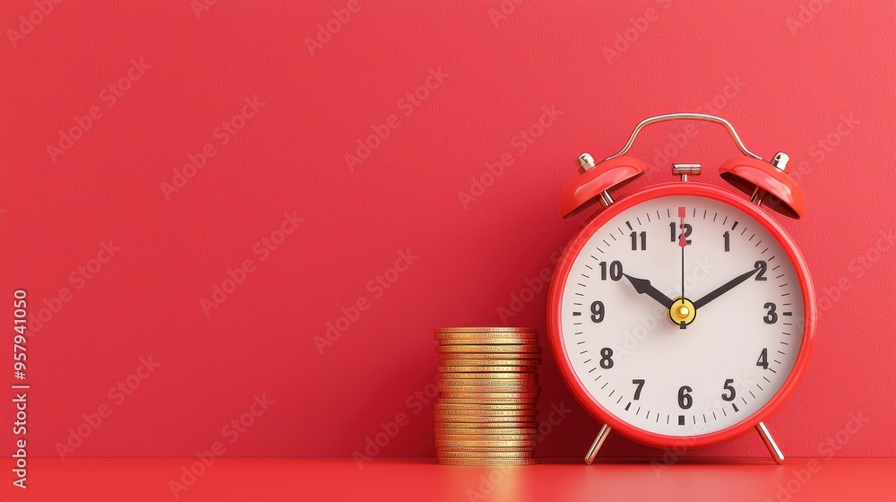 Time for Financial Growth - of Rising Currency on Clock with Copy Space, Selective Focus in Time for Financial Growth - of Rising Currency on Clock with Copy Space, Selective Focus in