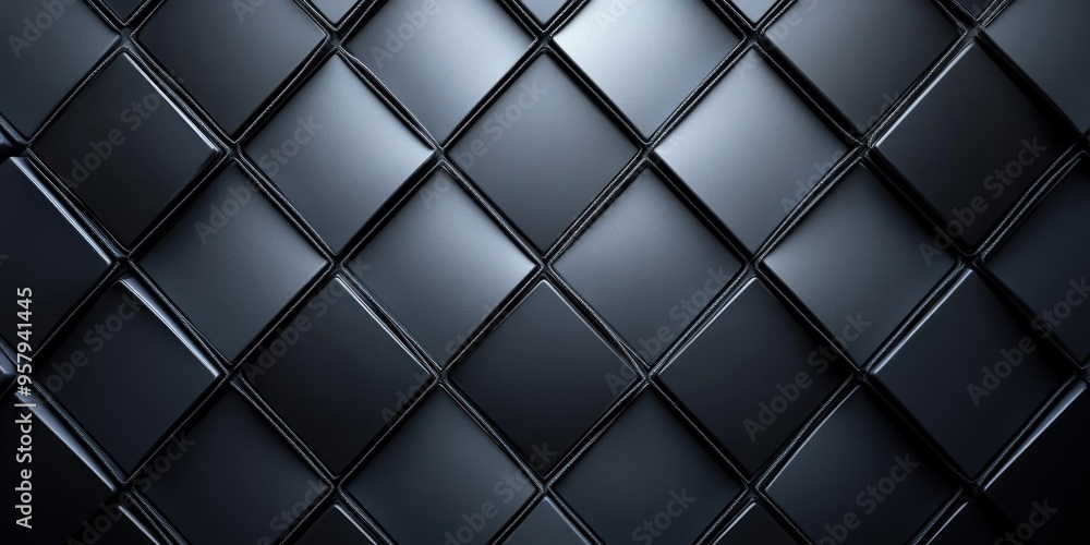 Abstract Black Diamond Pattern with Subtle Lighting Abstract Black Diamond Pattern with Subtle Lighting