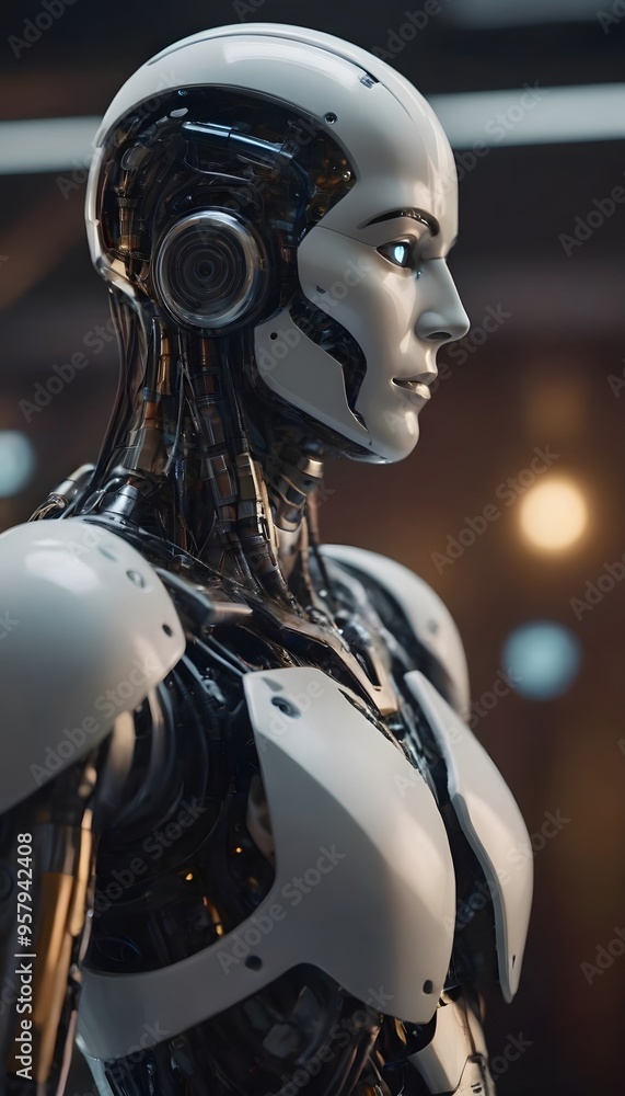 Fototapeta premium Advanced Male AI Robot