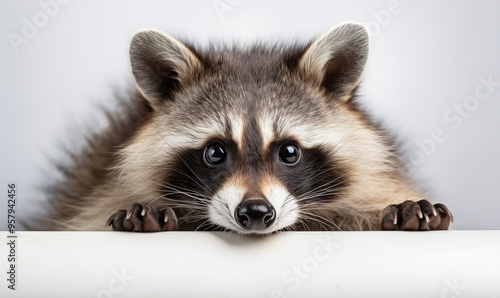 Raccoon Studio Shot on a Clean Background