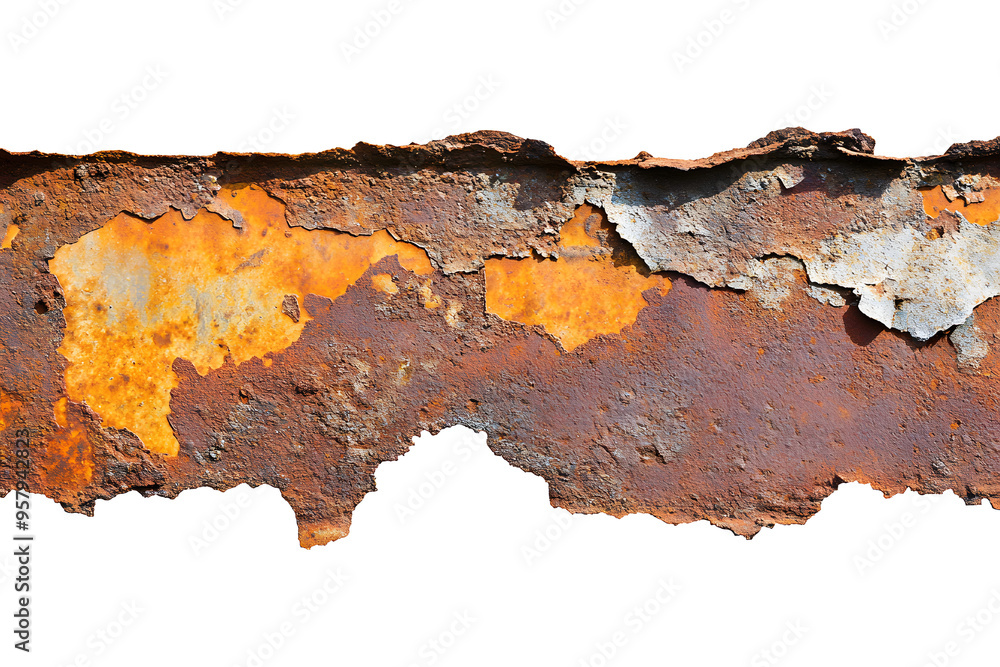 Realistic Piece of old rusty metal texture isolated on white background Realistic Piece of old rusty metal texture isolated on white background