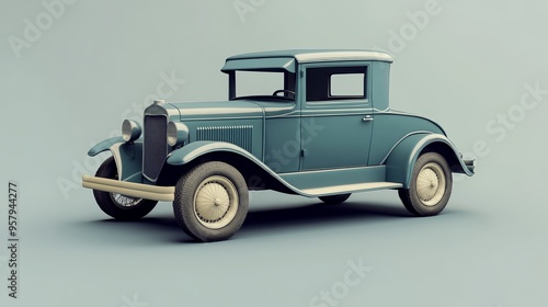A classic vintage car showcasing elegant design and timeless style, perfect for retro themes and automotive enthusiasts.