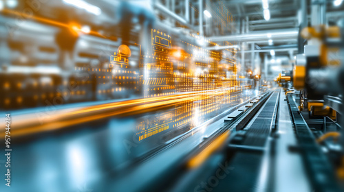 Wallpaper Mural Close-up of a factory production line illustrating economy Torontodigital.ca