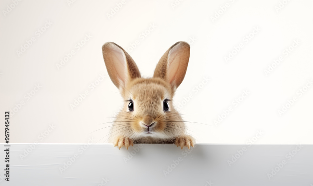 Obraz premium Rabbit Studio Shot on a Clean Background
