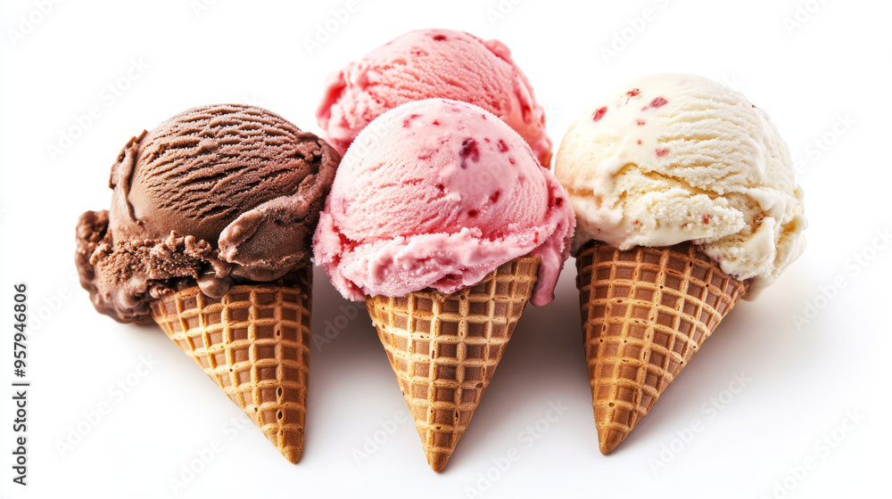 Indulge in a sweet treat with our 3D-rendered ice cream splash! Featuring chocolate, vanilla milk, and pink strawberry flavors, this delightful cone is overflowing with creamy goodness. Set against a Indulge in a sweet treat with our 3D-rendered ice cream splash! Featuring chocolate, vanilla milk, and pink strawberry flavors, this delightful cone is overflowing with creamy goodness. Set against a
