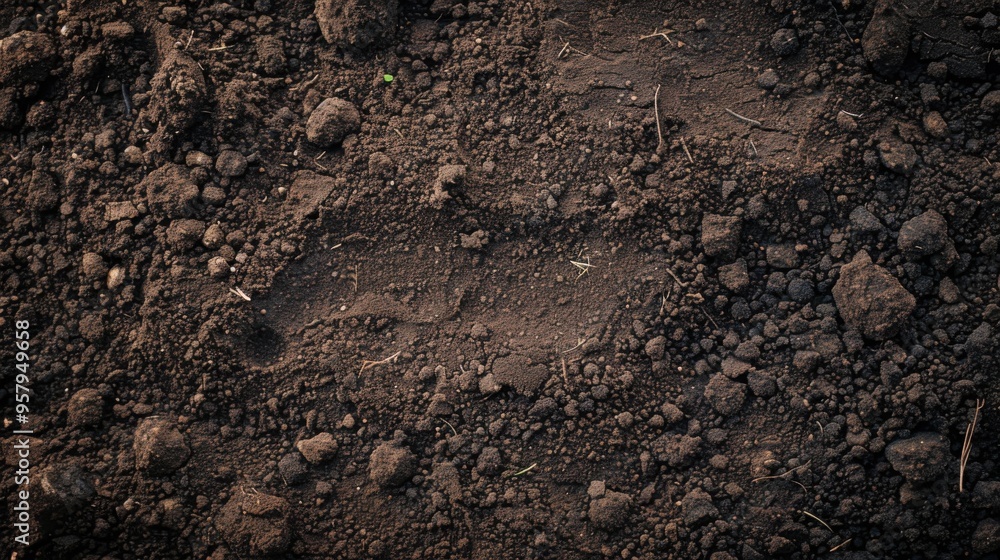 dark brown soil background top view dark brown soil background top view
