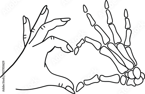 Halloween  Hand heart gesture Cricut and Silhouette SVG file