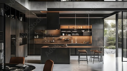 Stunning Modern Industrial-Style Kitchen with Minimalist Decor